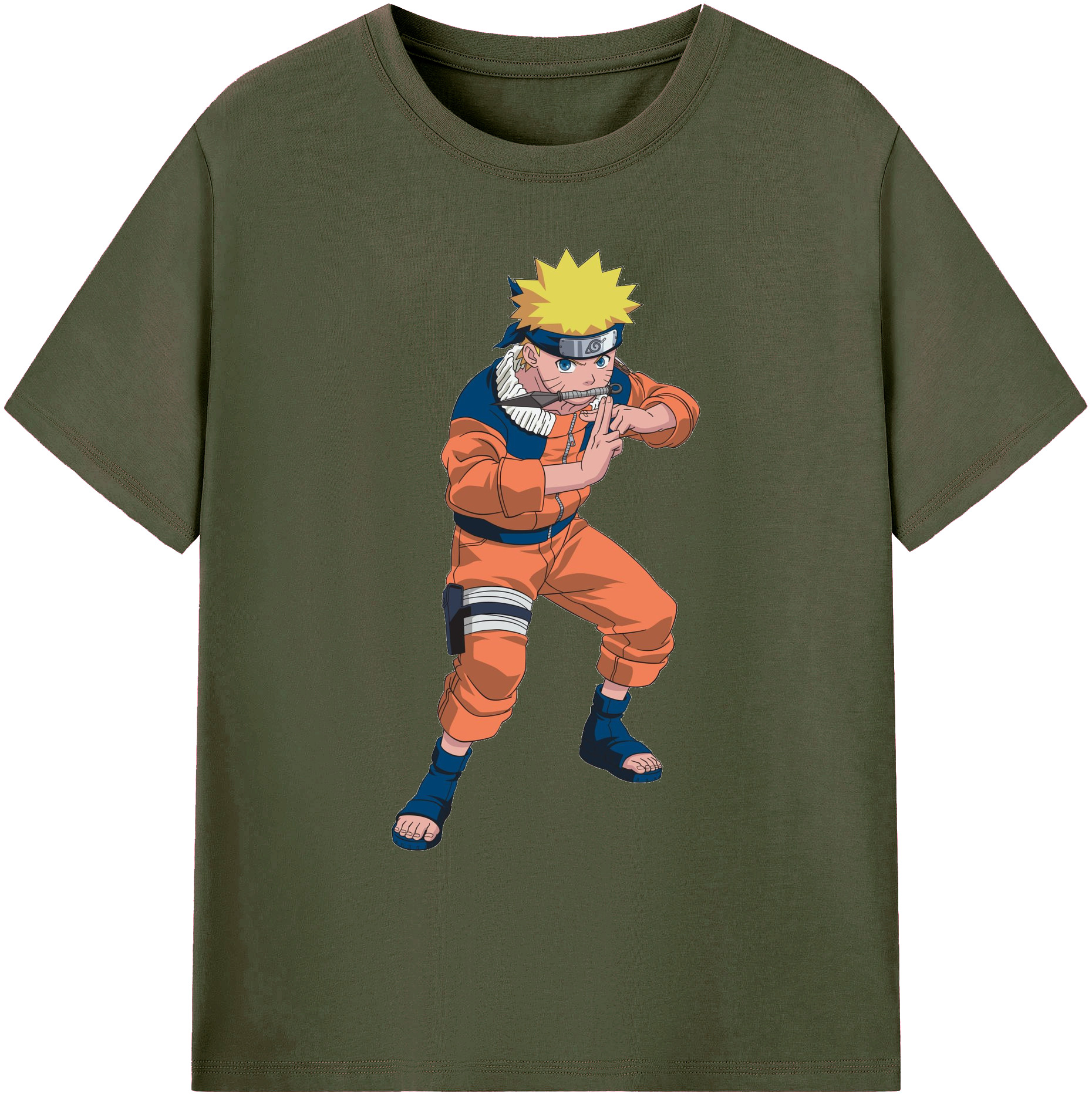 （画像用） NARUTO -ナルト- うずまき ナルト Uzumaki Naruto 綿100％ メンズ半袖Tシャツ｜肌触りやわらか＆通気性